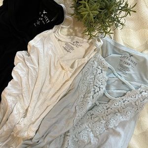 AMERICAN EAGLE SOFT AND SEXY FLOWY TANKS -SET OF 3